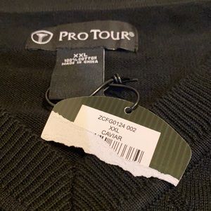 New ProTour black sweater V neck vest XXL